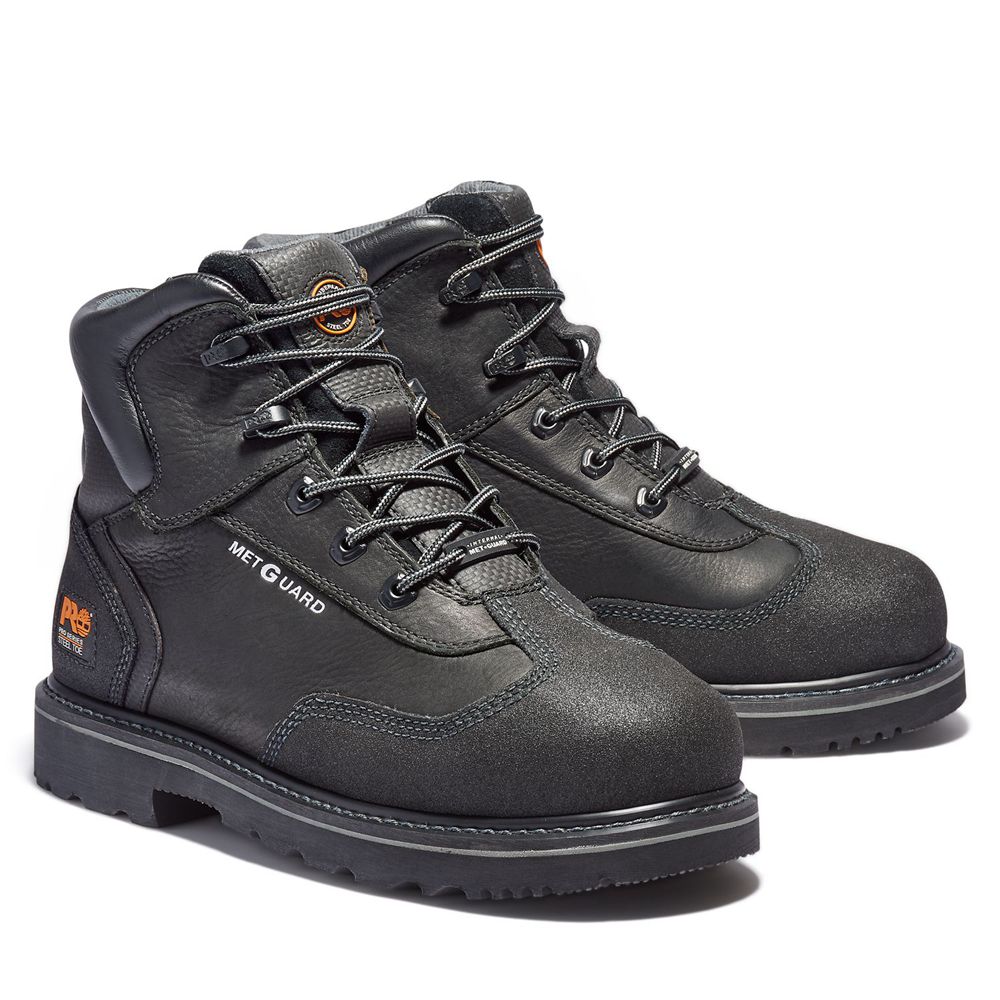 Botas de Trabajo Masculino - Timberland Pro® Met Guard 6\" Steel Toe - GDBWN4317 - Pretas